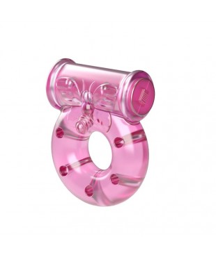 Baile Anillo Vibrador con Preservativo Color Rosa