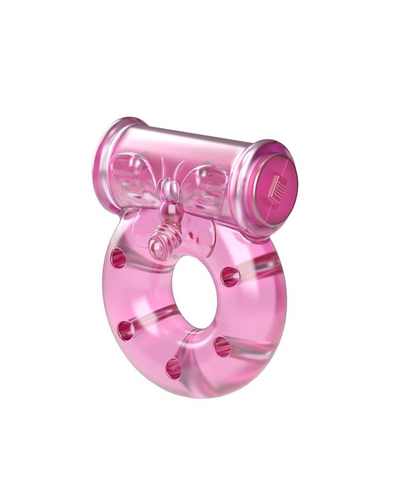 Baile Anillo Vibrador con Preservativo Color Rosa