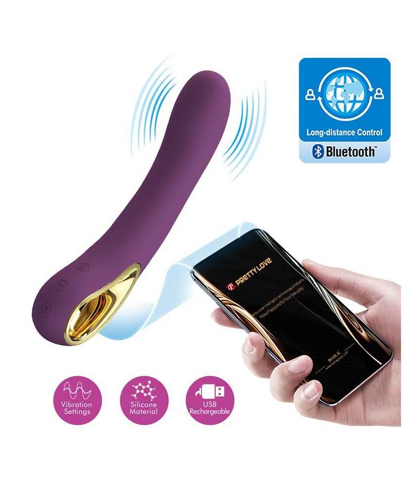 Ethan Vibrador con APP Purpura