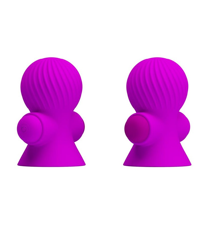 Funda para los Pezones con Vibracion Rosa