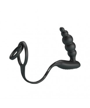 Plug Anal con Anillo para el Pene con Vibración