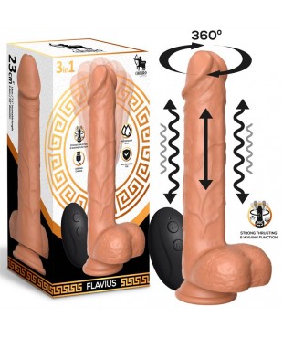 Flavius Dildo con Vibración, Thrusting y Waving 360º 9 - 23 cm