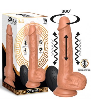 Octavius Dildo con Vibración, Thrusting y Waving 360º 7.8 - 20 cm
