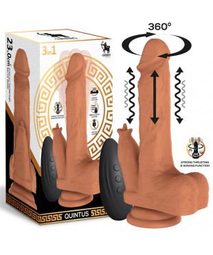 Quintus Dildo con Vibración, Thrusting y Waving 360º 9 - 23 cm