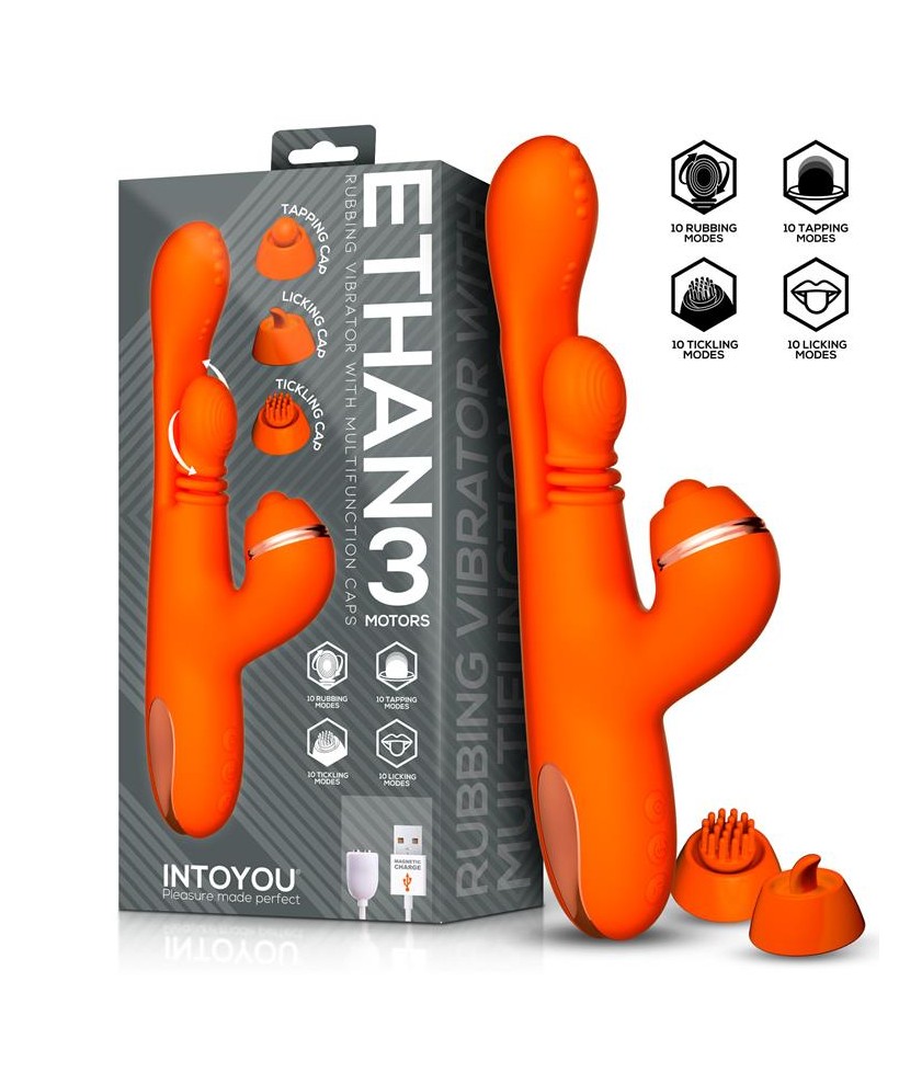 Ethan Vibrador Masaje 360º para el Punto G y Cabezales Intercambiables