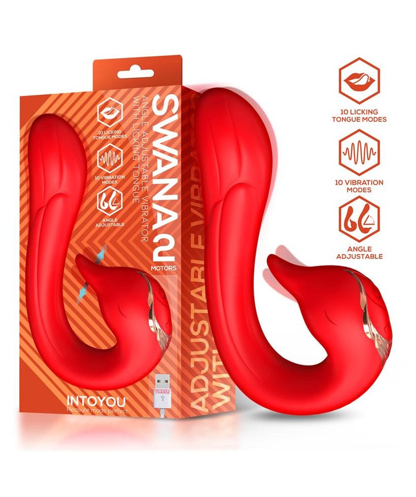 Swana Vibrador con Lengua y angulo Ajustable