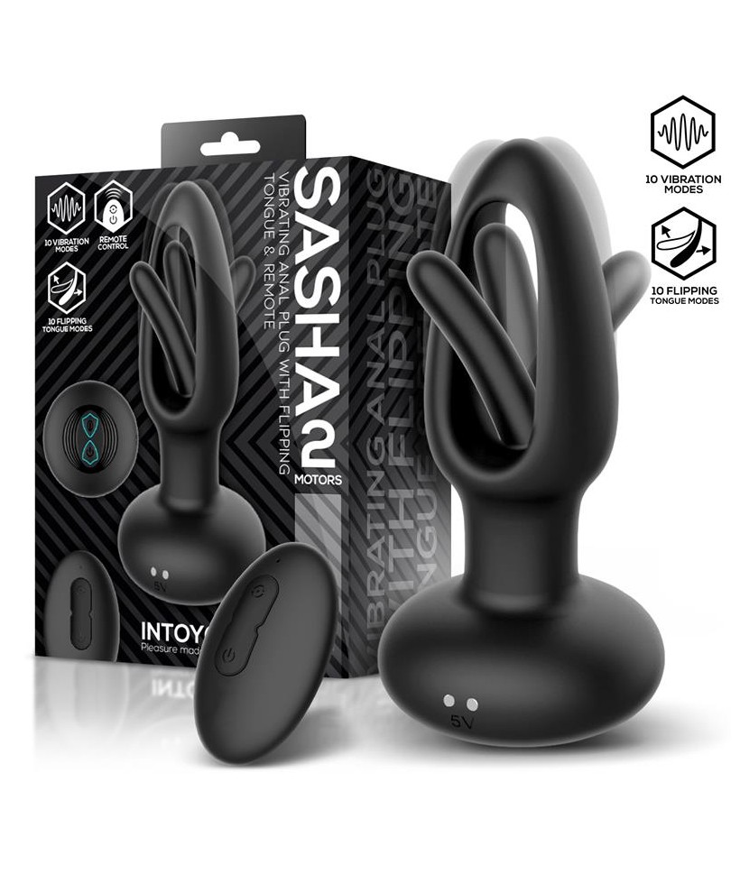 Sasha Plug con Vibracion y Lengua Flipping yControl Remoto