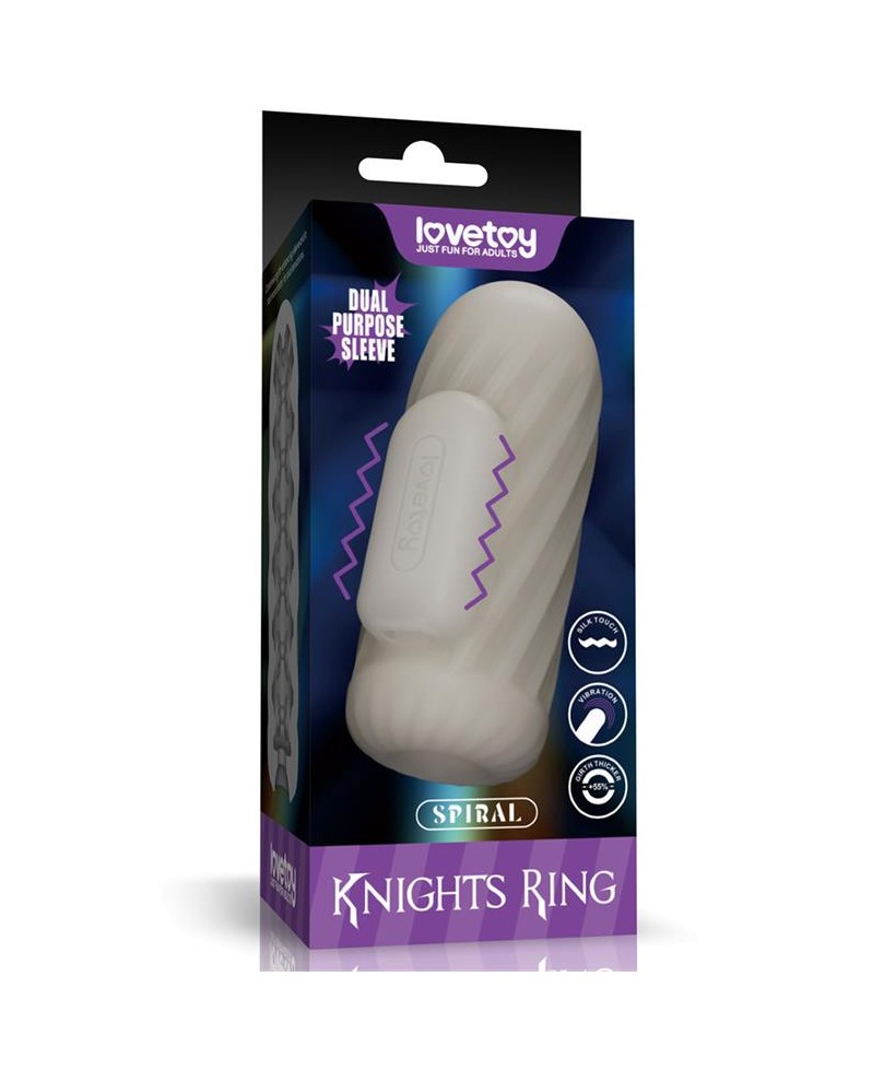 Knights Ring Funda para el Pene y Estimulador Spiral