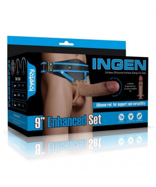 Ingen Arnés Ajustabe con Dildo Hueco 9 Enhanced Set XS/S/M