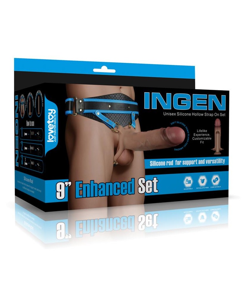 Ingen Arnes Ajustable con Dildo Hueco 9 Enhanced Set L XL 2XL