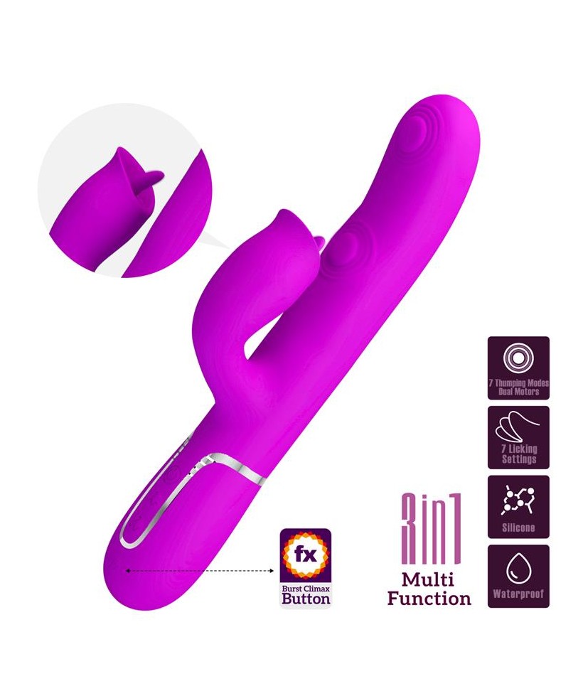 Gigi Vibrador con Licking y Thumping Fucsia