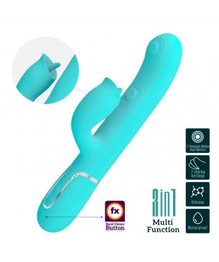 Gigi Vibrador con Licking y Thumping Turquesa
