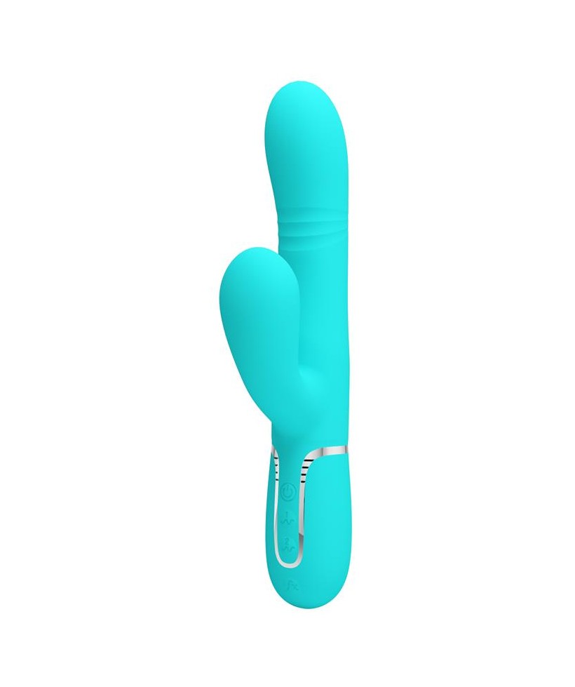 Mariana Vibrador 4 en 1 Silicona Turquesa