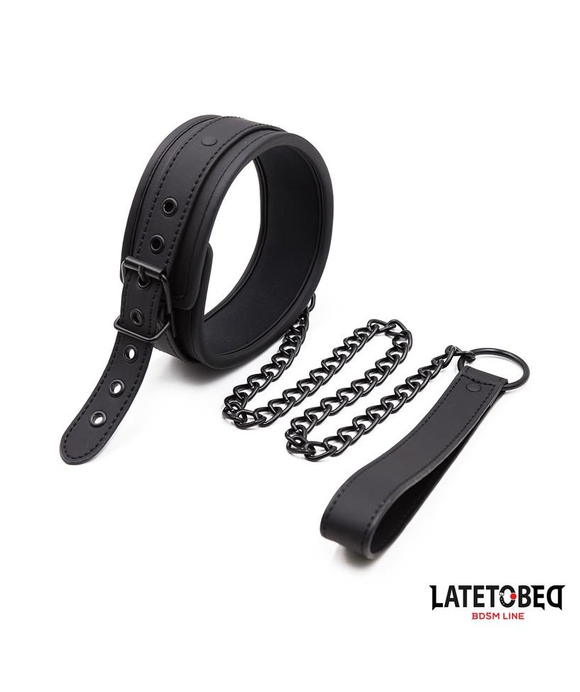 Set Collar y Correa Neopreno Negro