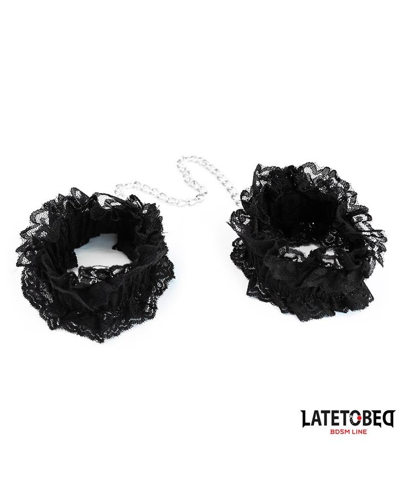 Esposas para Pies de Encaje Elastico Negro