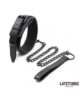 Collar y Correa Neopreno Negro