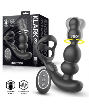 Klark Plug Anal Oscilante con Vibración y Control Remoto