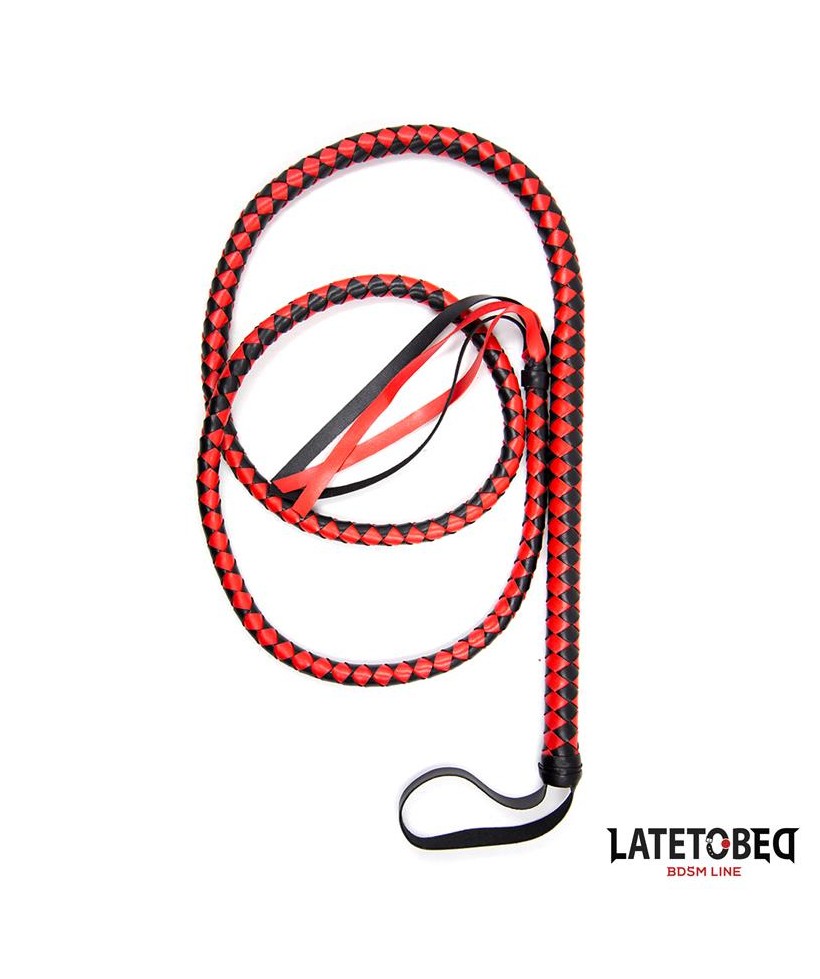 Latigo Largo Rojo y Negro 210cm