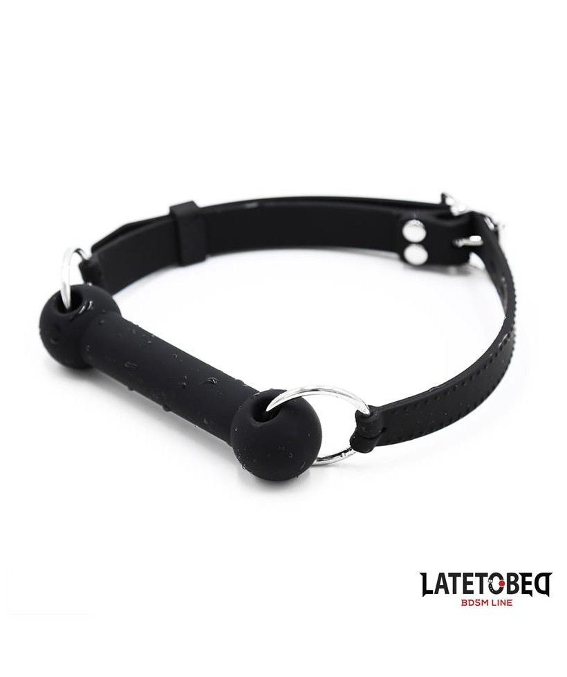 Mordaza Hueso Silicona Negro Ajustable