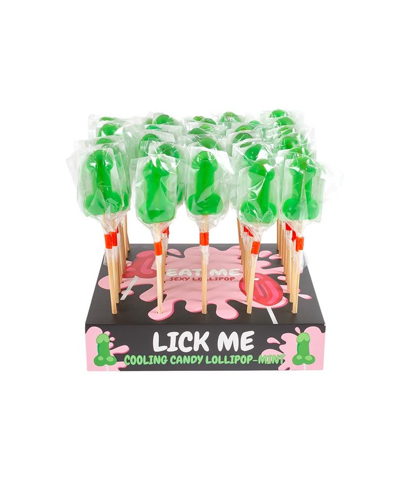 Display Piruletas Pene Menta Efecto Frio 40 Pcs