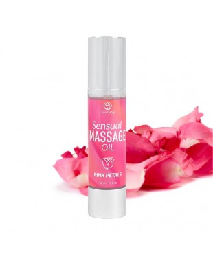 Aceite de Masaje Sensual Pétalos Rosa 50 ml.