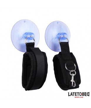 Esposas Muñecas Velcro con Ventosa Ajustable