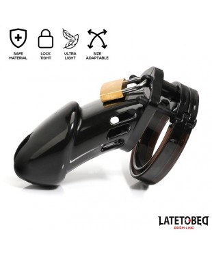 Jaula de Pene de Castidad Long Negro