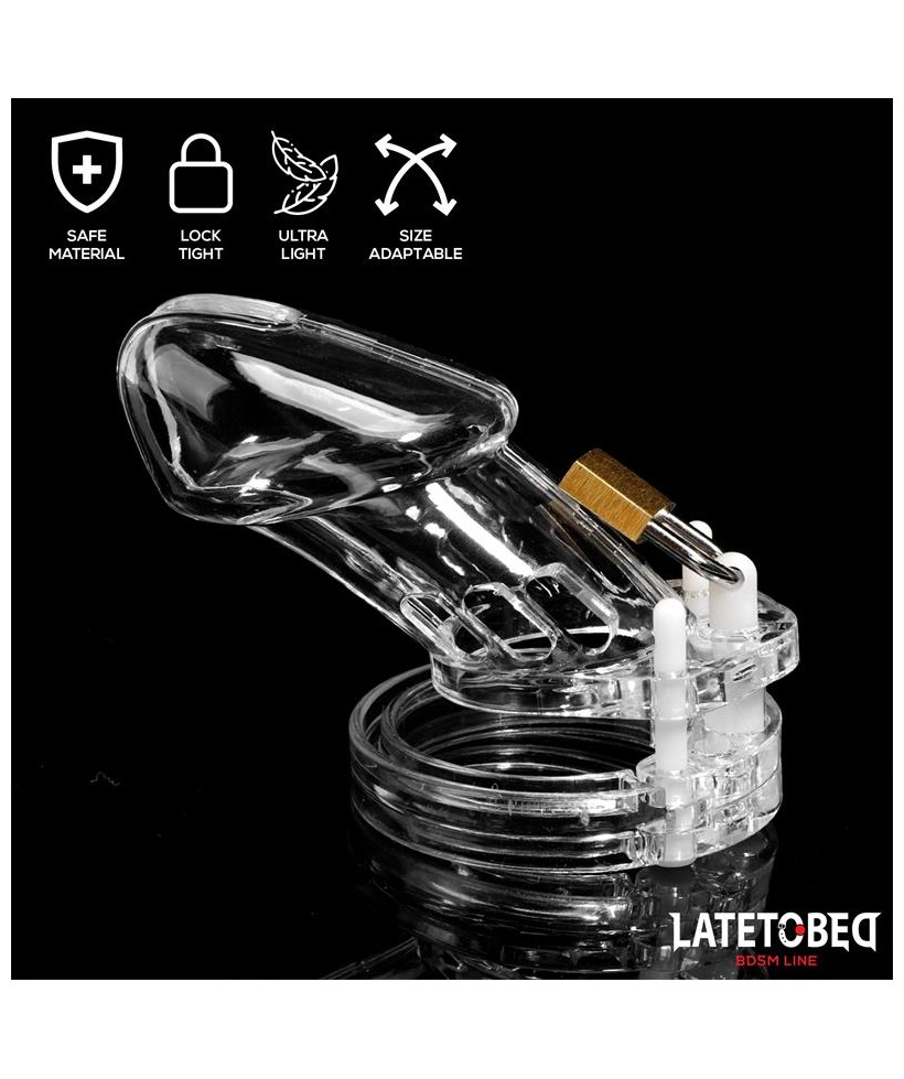 Jaula de Pene de Castidad Long Transparente