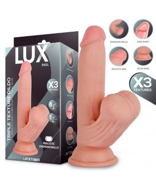 Paul Dildo Triple Densidad con Testículos Oscilantes 8.2
