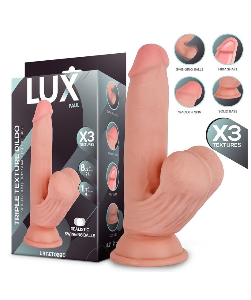 Paul Dildo Triple Densidad con Testiculos Oscilantes 82