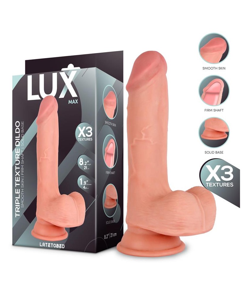 Max Dildo Triple Densidad con Testiculos 82