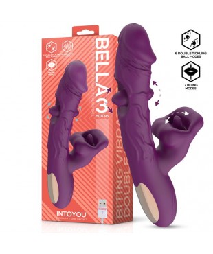 Bella Vibrador Doble Bola Cosquilleante y Mordisqueo 3 Motores