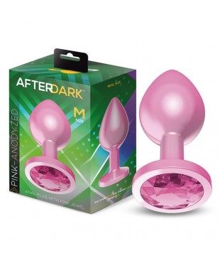 Plug Anal Anodizado Rosa con Joya Talla M