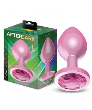 Plug Anal Anodizado Rosa con Rosa Talla L