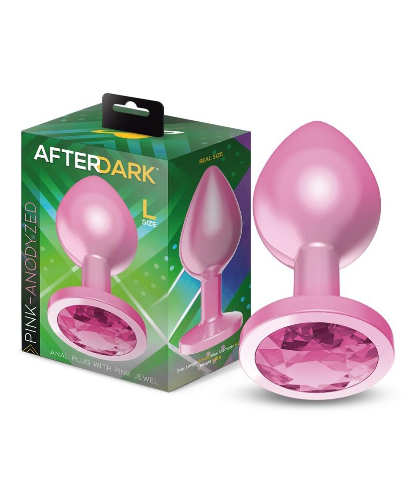 Plug Anal Anodizado Rosa con Rosa Talla L