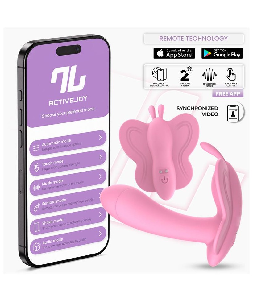 Wingy Estimulador Mariposa con APP Rosa