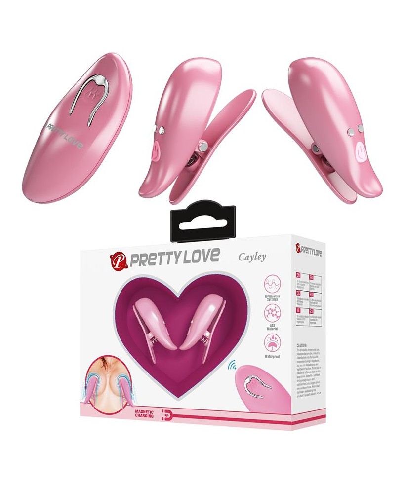 Cailey Pinzas para Pezones con Vibracion y Control Remoto