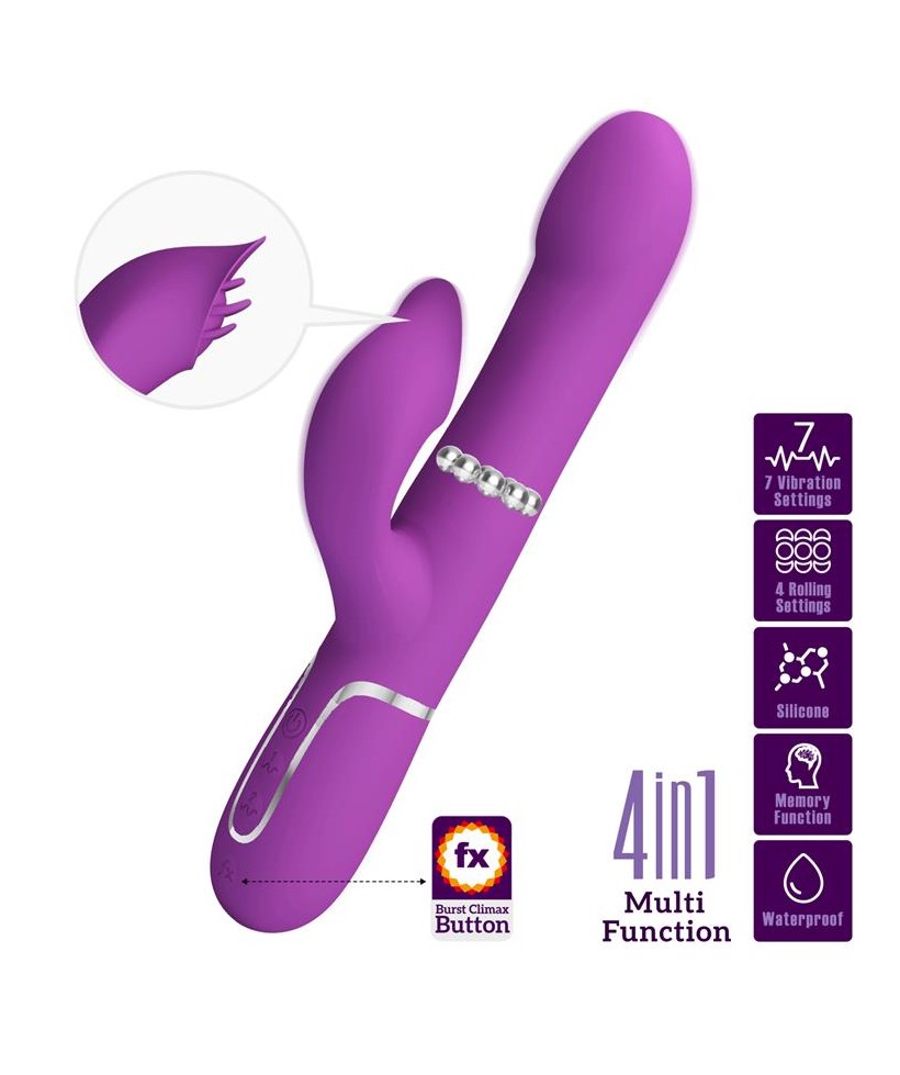 Zalin Vibrador con Bolas Rotatorias y Lengua