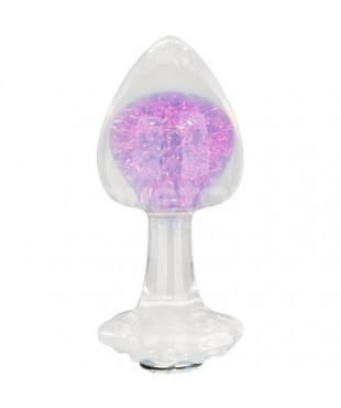 Gemoria Plug Anal de Silicona con Esfera de Cristal