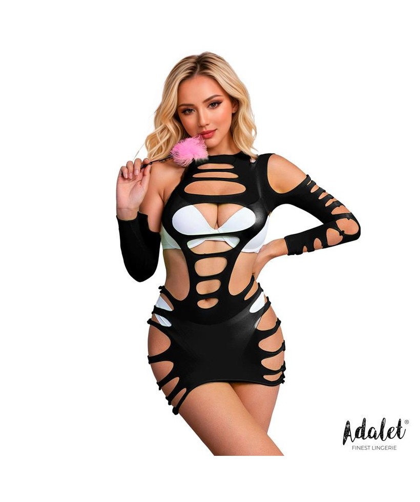 Willow Vestido Hollow out Negro Talla unica