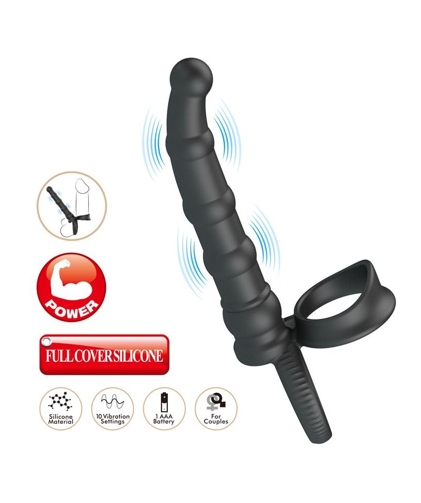 Tatum Plug Anal con Anillo para el Pene con Vibracion