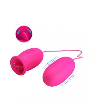 Daisy Huevo Vibrador y Lengua Estimuladora Rosa