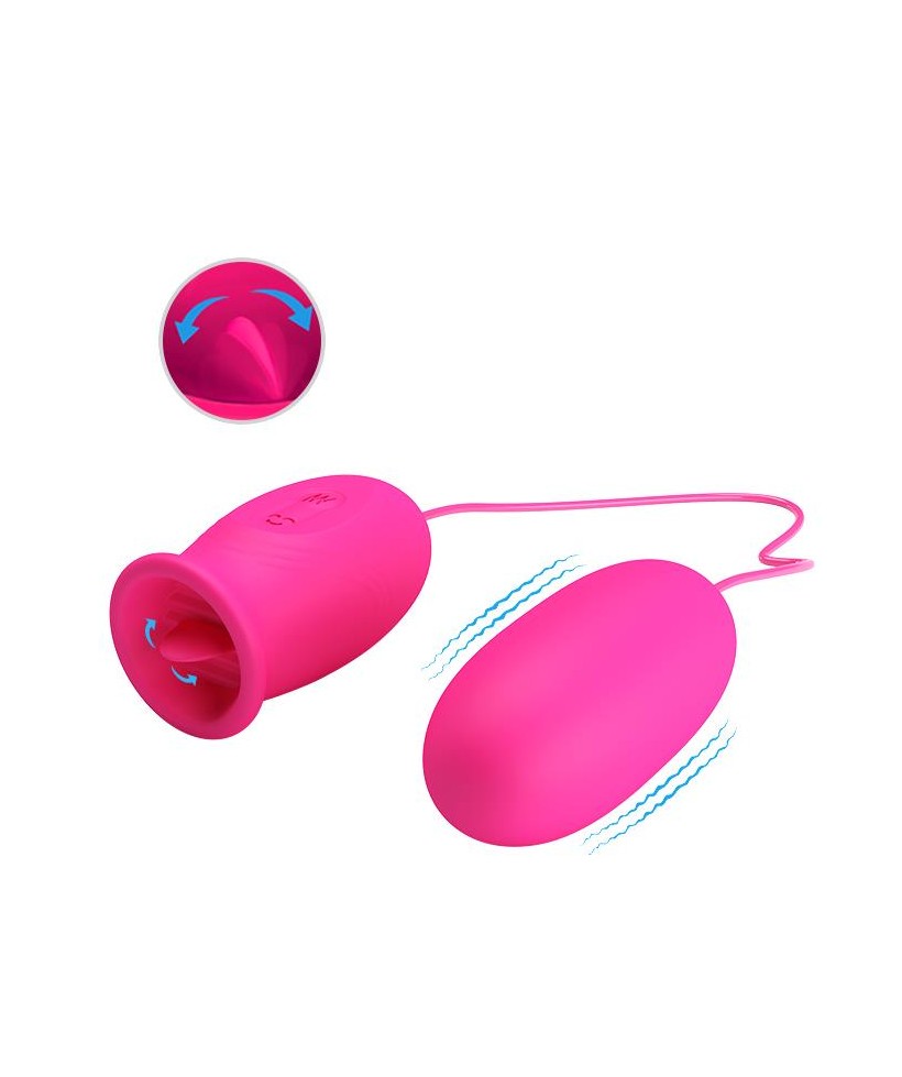 Daisy Huevo Vibrador y Lengua Estimuladora Rosa