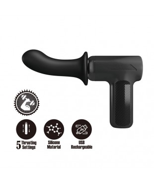 Dj Doctor Pistola de Masaje Dildo Función Empuje Negro