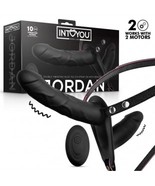 Jordan Arnés Dildo Doble con Vibración y Control Remoto