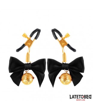 Pinzas para Pezones con Lazo Negro