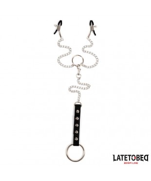 Pinzas para Pezones con Anillo para el Pene