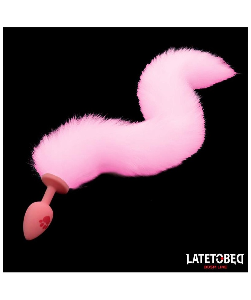 Plug Anal Rosa con Cola de Zorro Rosa