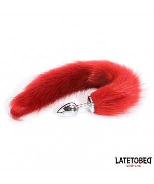 Plug Anal con Cola Rojo Vino 40 cm