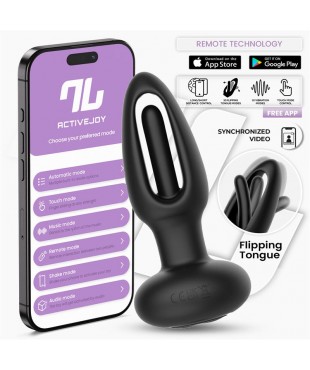 Zack Plug Anal con Flipping Tongue y Vibración con App
